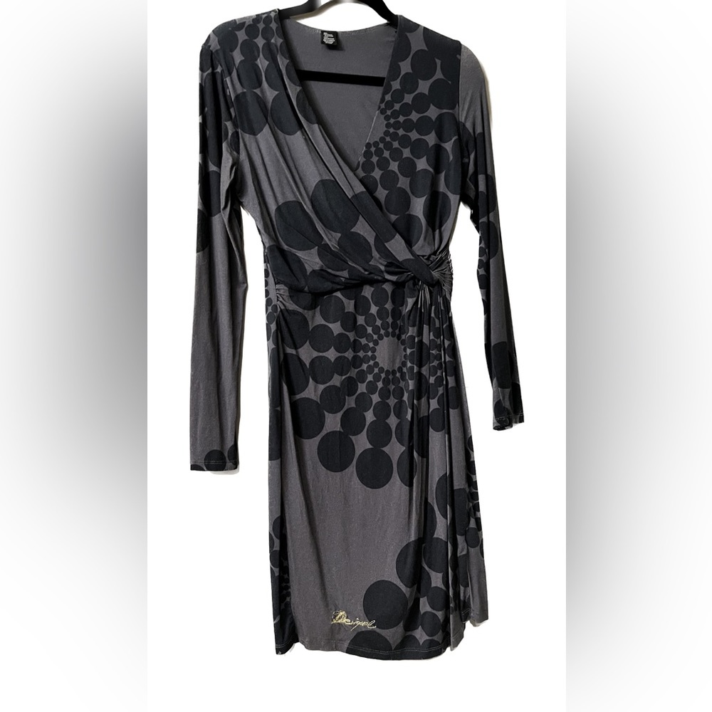 Desigual Black and Gray Dress